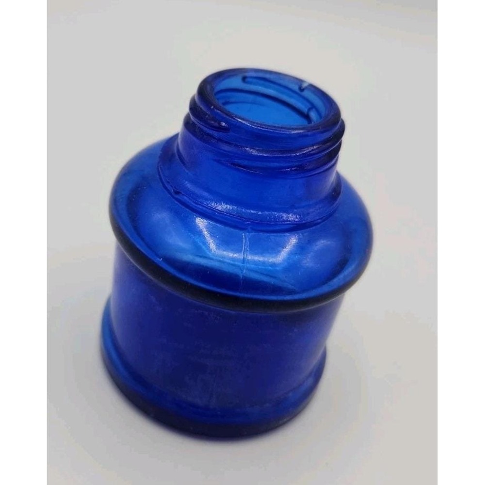 Antique Cobalt Blue Glass Inkwell